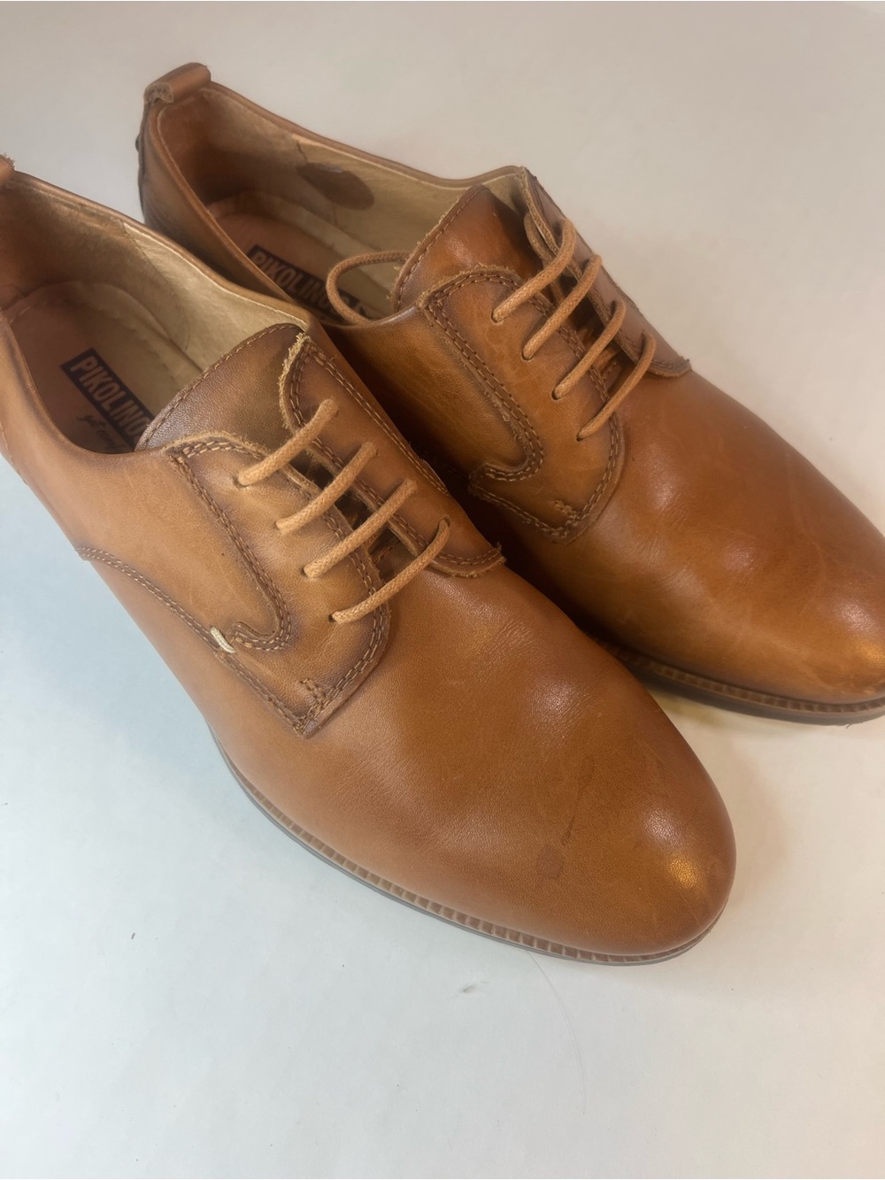 PIKOLINOS Tan Leather Lace-Up Loafers - Picture 7 of 15